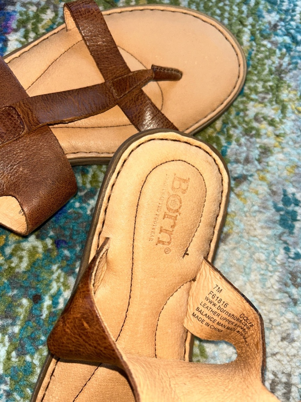 Born Brown Leather Ankle-Strap Sandals - Picture 4 of 5